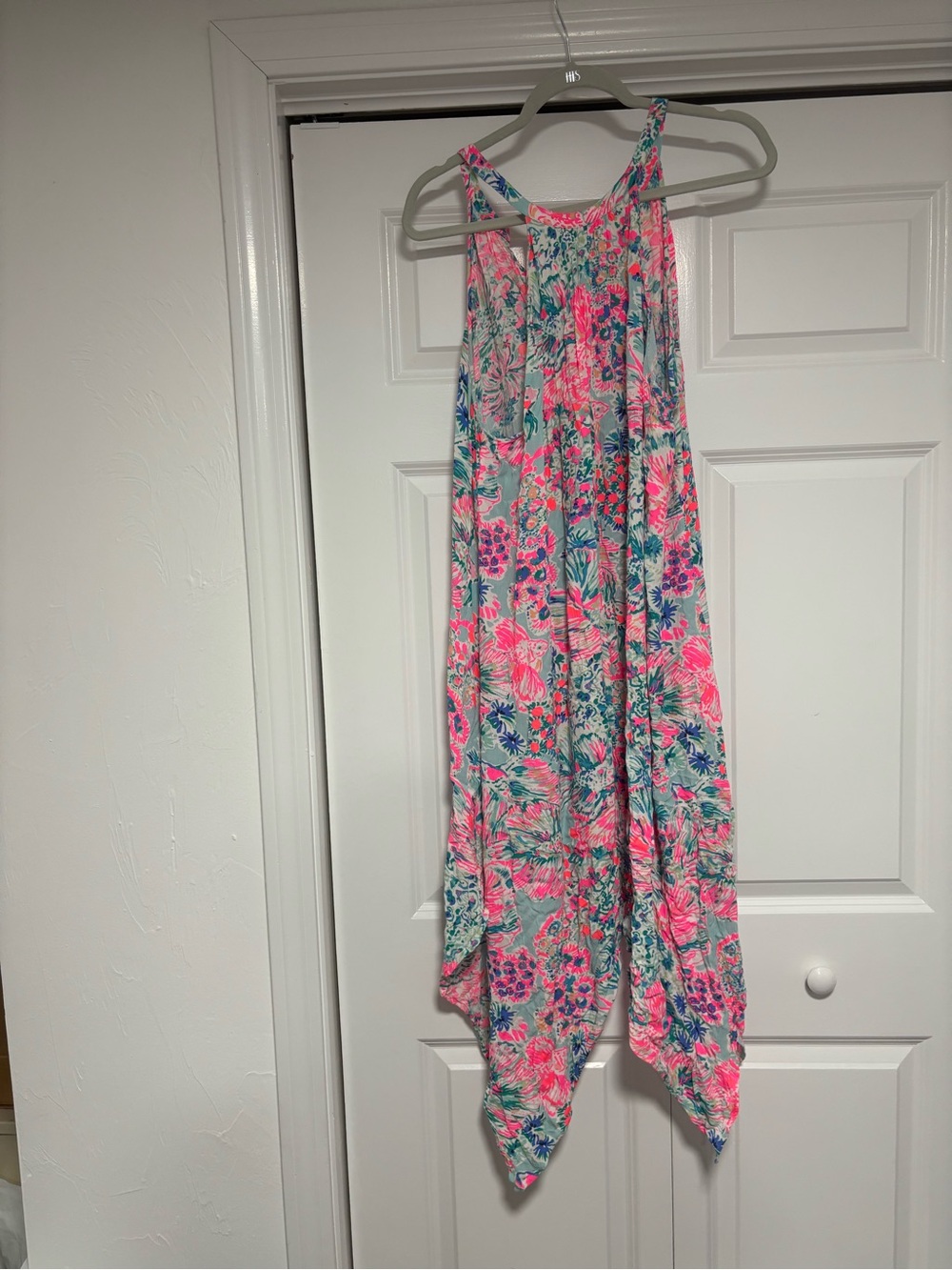 Lilly Pulitzer Pink & Aqua Floral Asymmetrical Dress - Picture 3 of 3